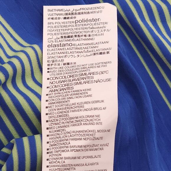 Under Armour Golf Polo Mens XL Blue Green Stripes Loose Fit Heatgear Performance - Picture 7 of 12